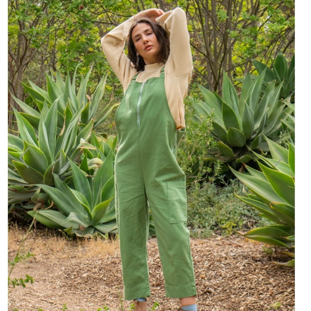 Green 55% hemp overalls